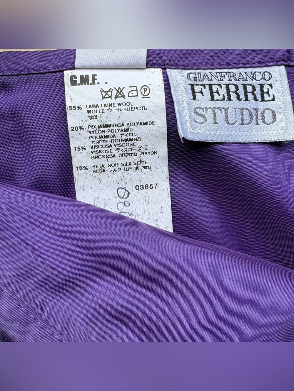 Y2K Gianfranco Ferre Skirt US6 Wool Blend Pencil Maxi Column Straight Classic - Picture 7 of 13